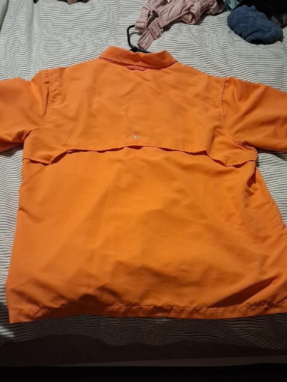 Habit Men's Orange Short-Sleeve Fishing Button-Up Shirt - Picture 4 of 4